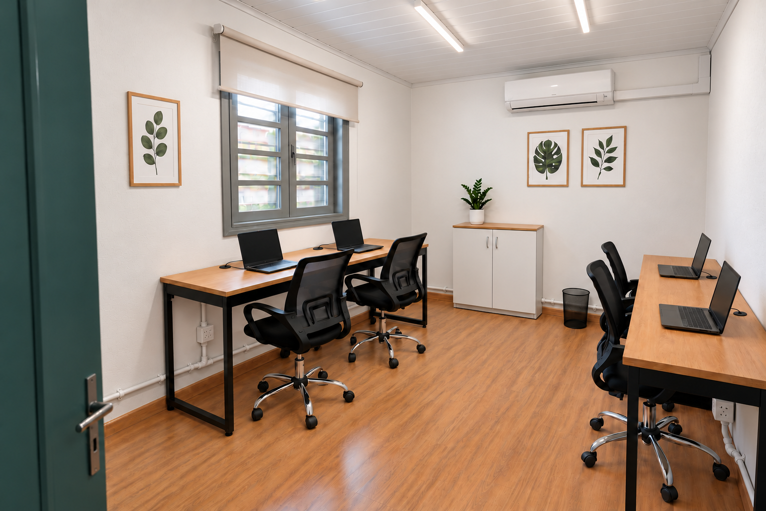 Proposta da Sala 4 pessoas — A, com quatro postos de trabalho